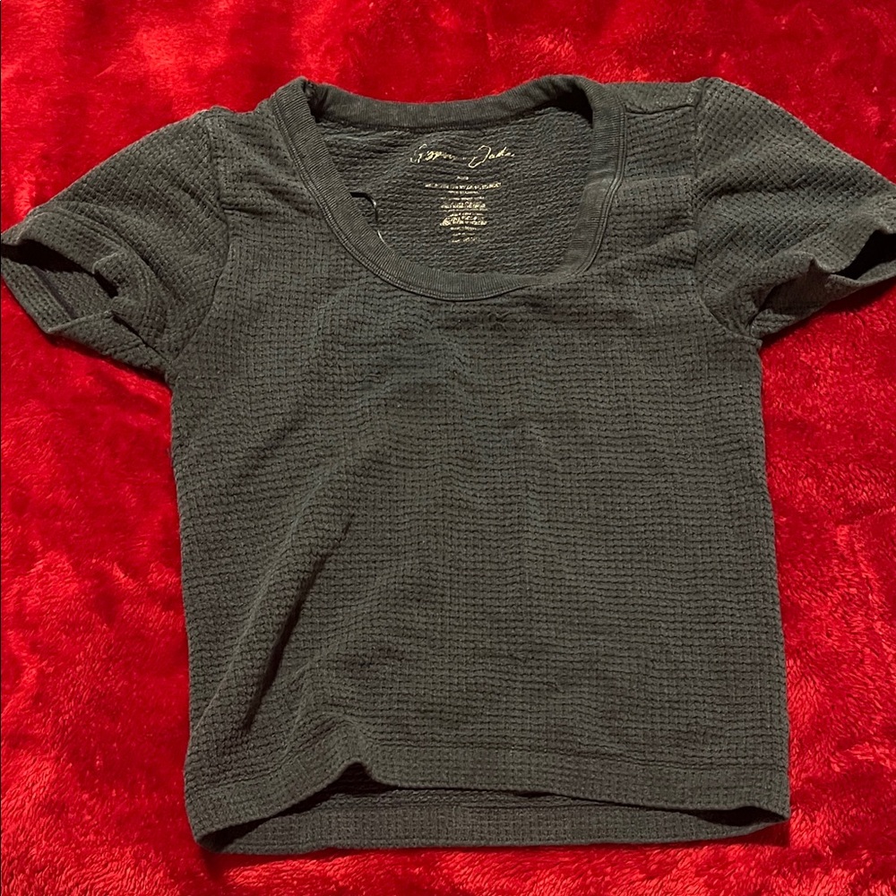 Women's Black Textured Top